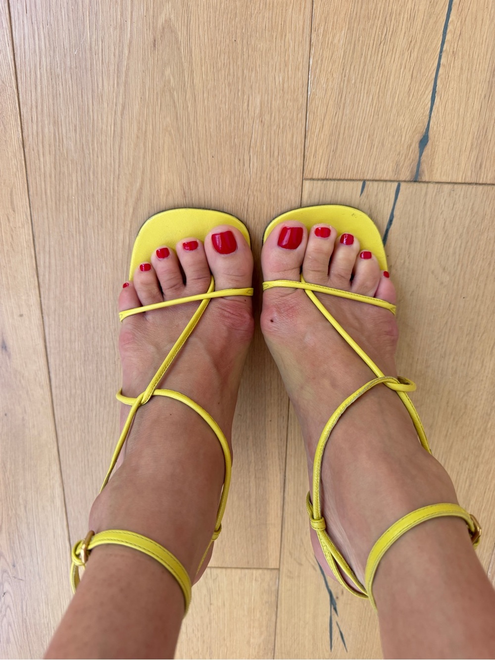 Bottega Veneta Yellow Strappy Heels w/Box Size 39 - Picture 10 of 10
